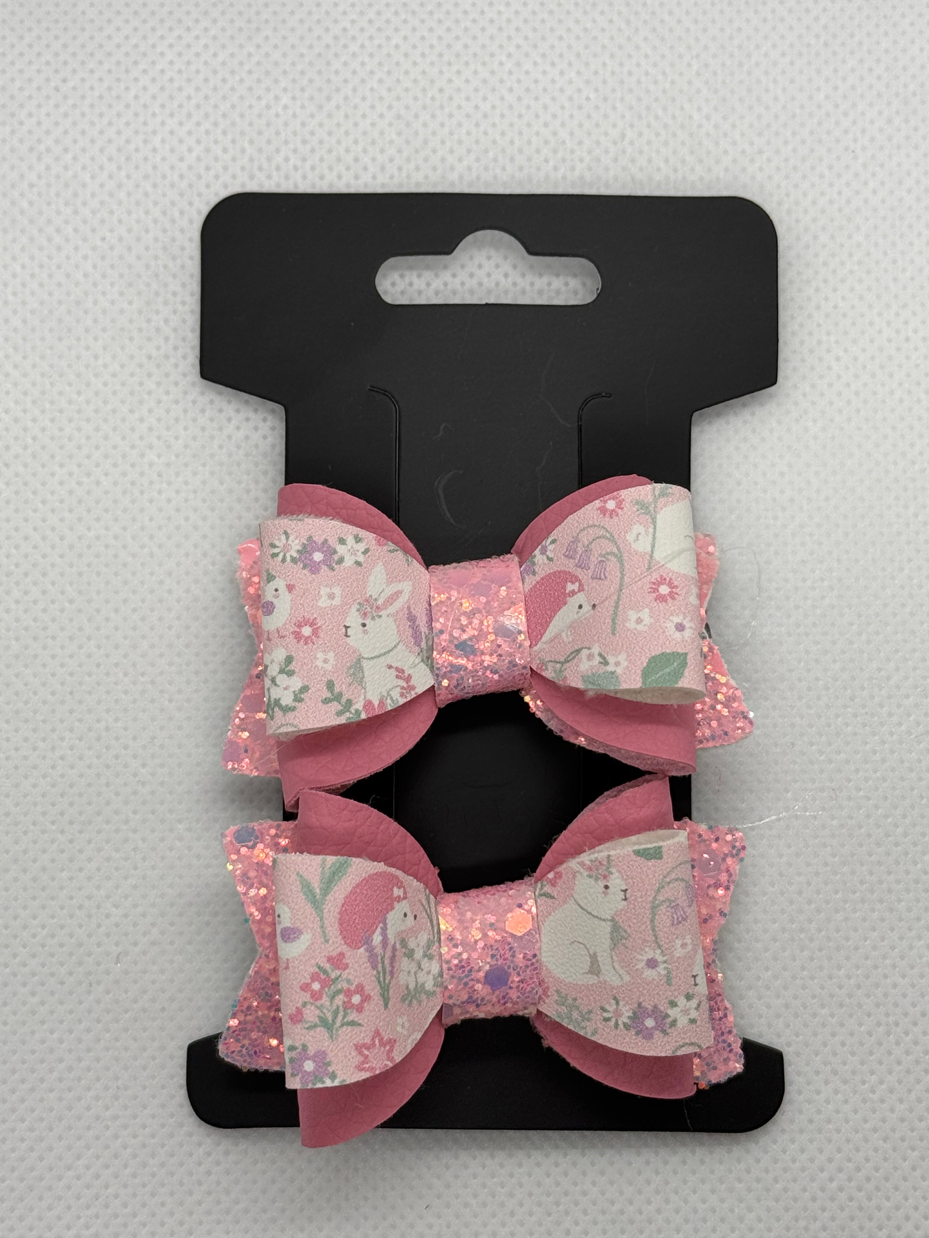 Pink Easter bunny piggy set