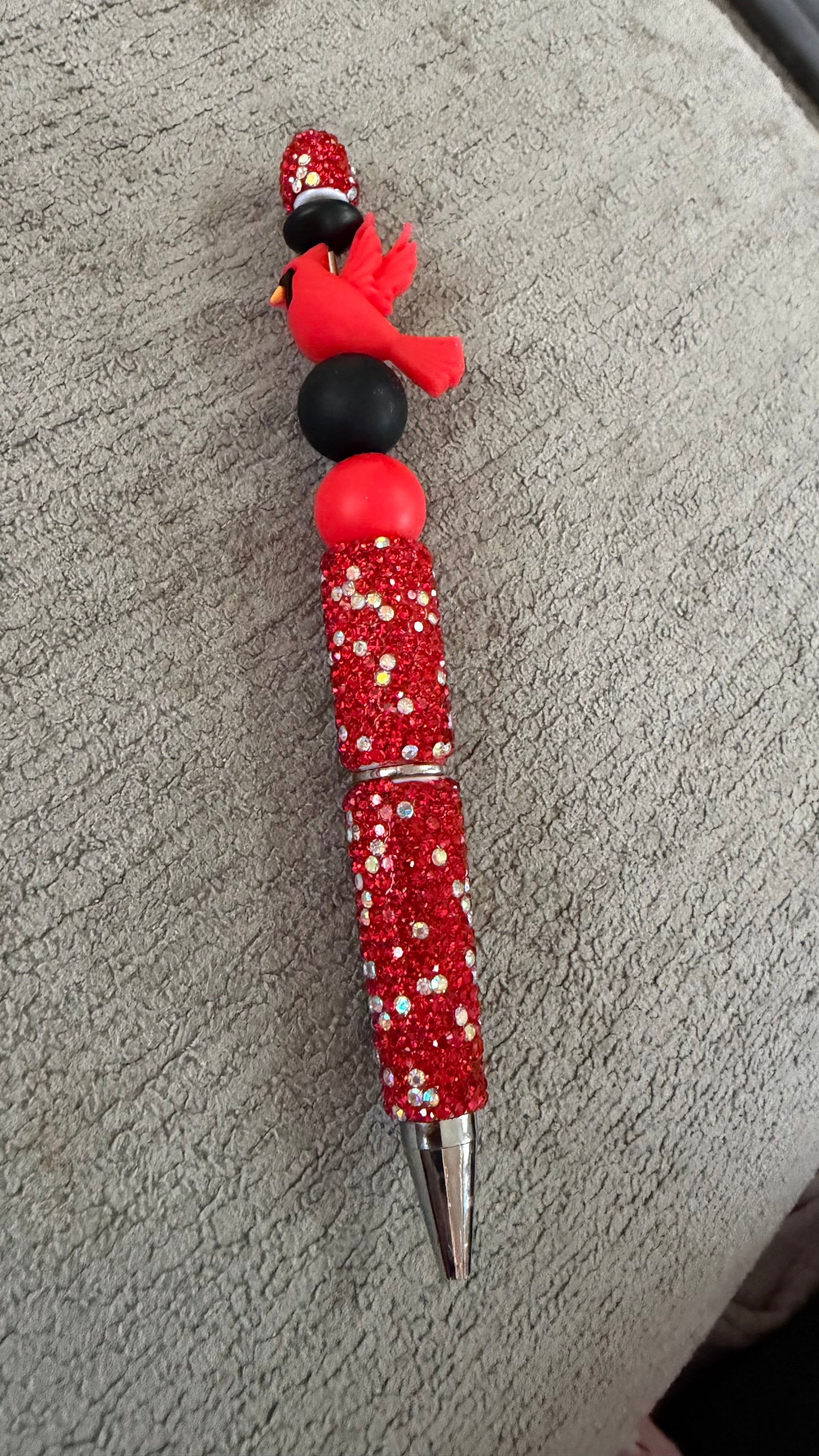 Cardinal rhinestone Pen