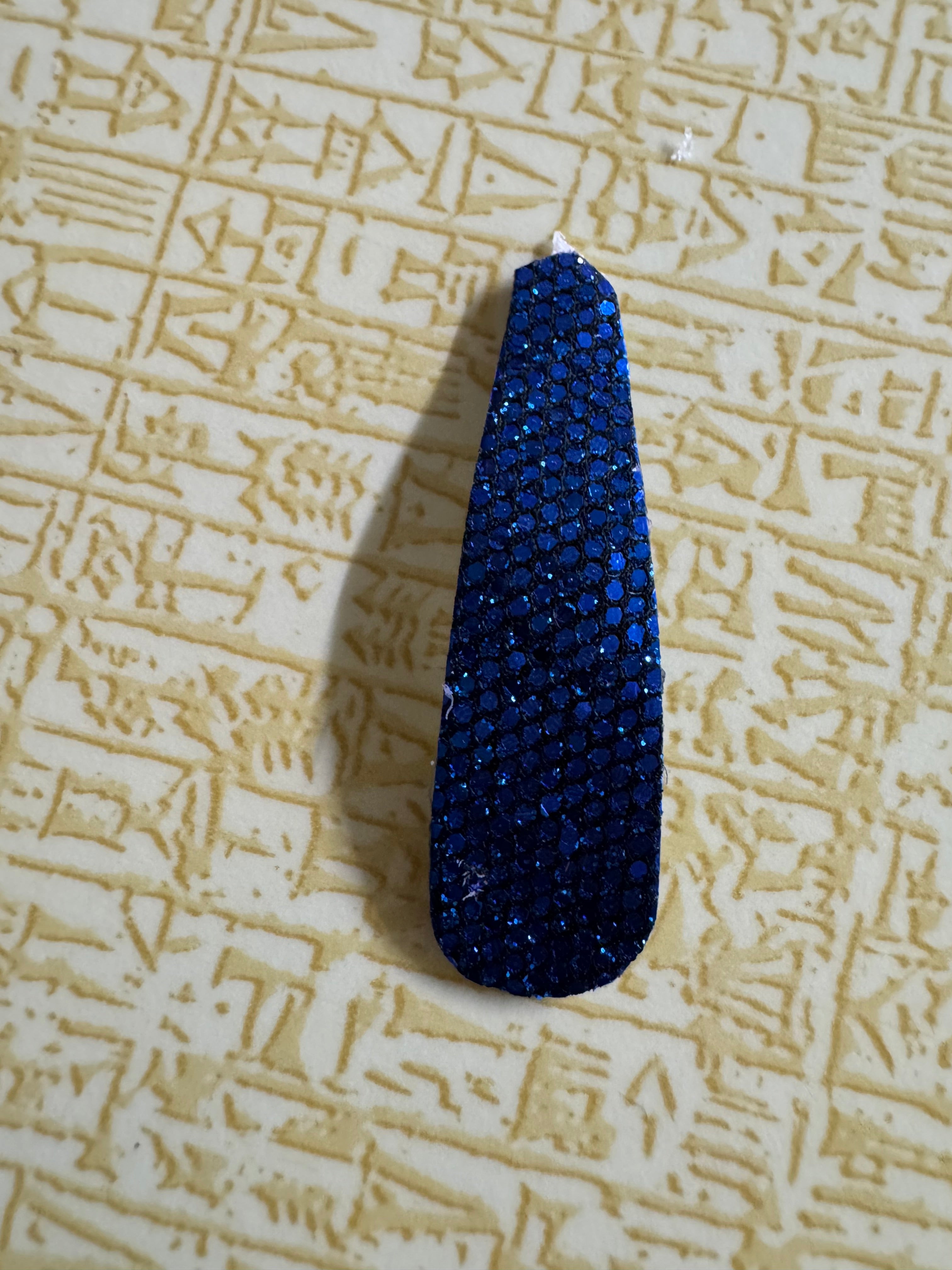 Blue glitter snap clip