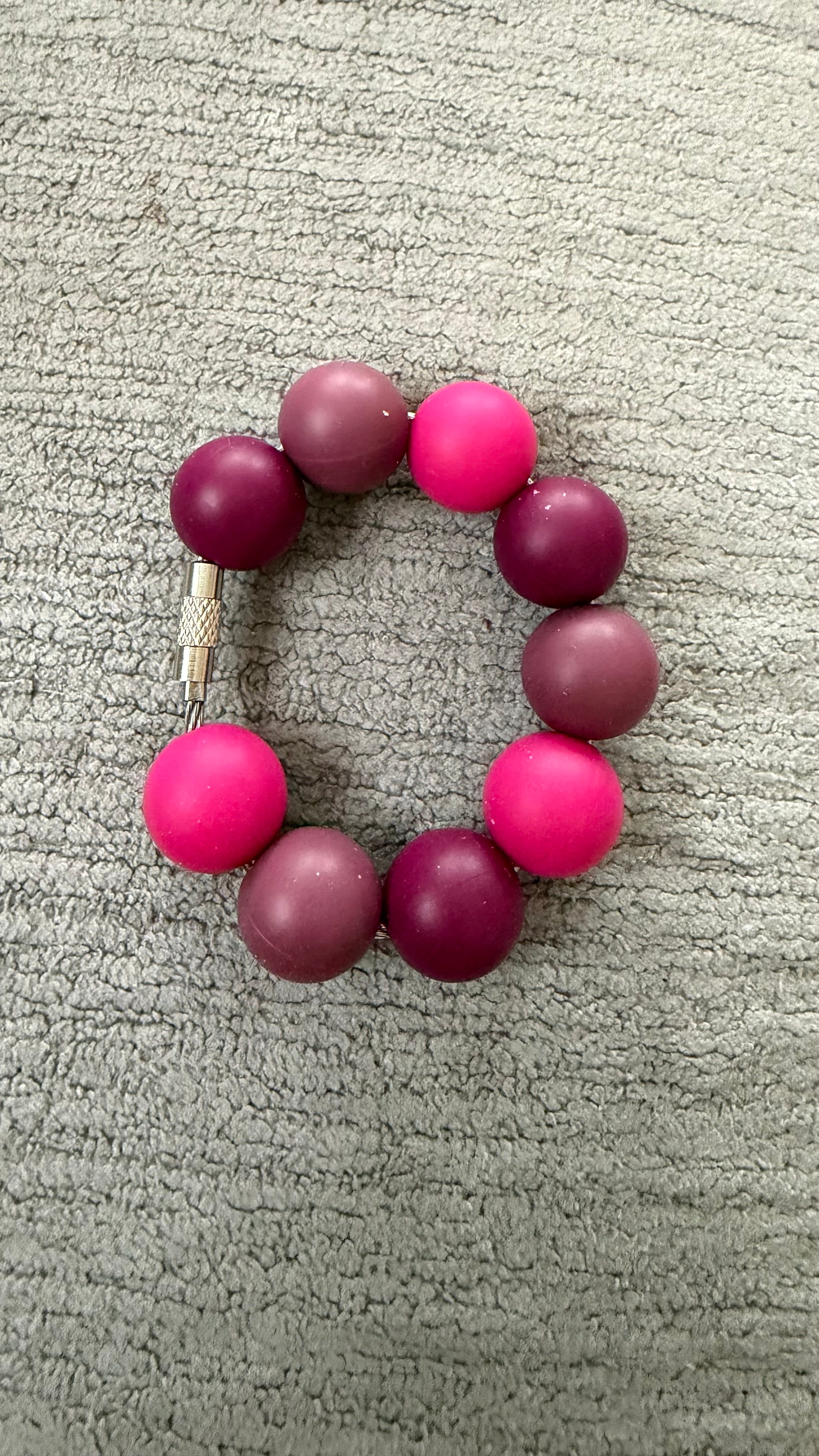 Dark pink/purple cup charm