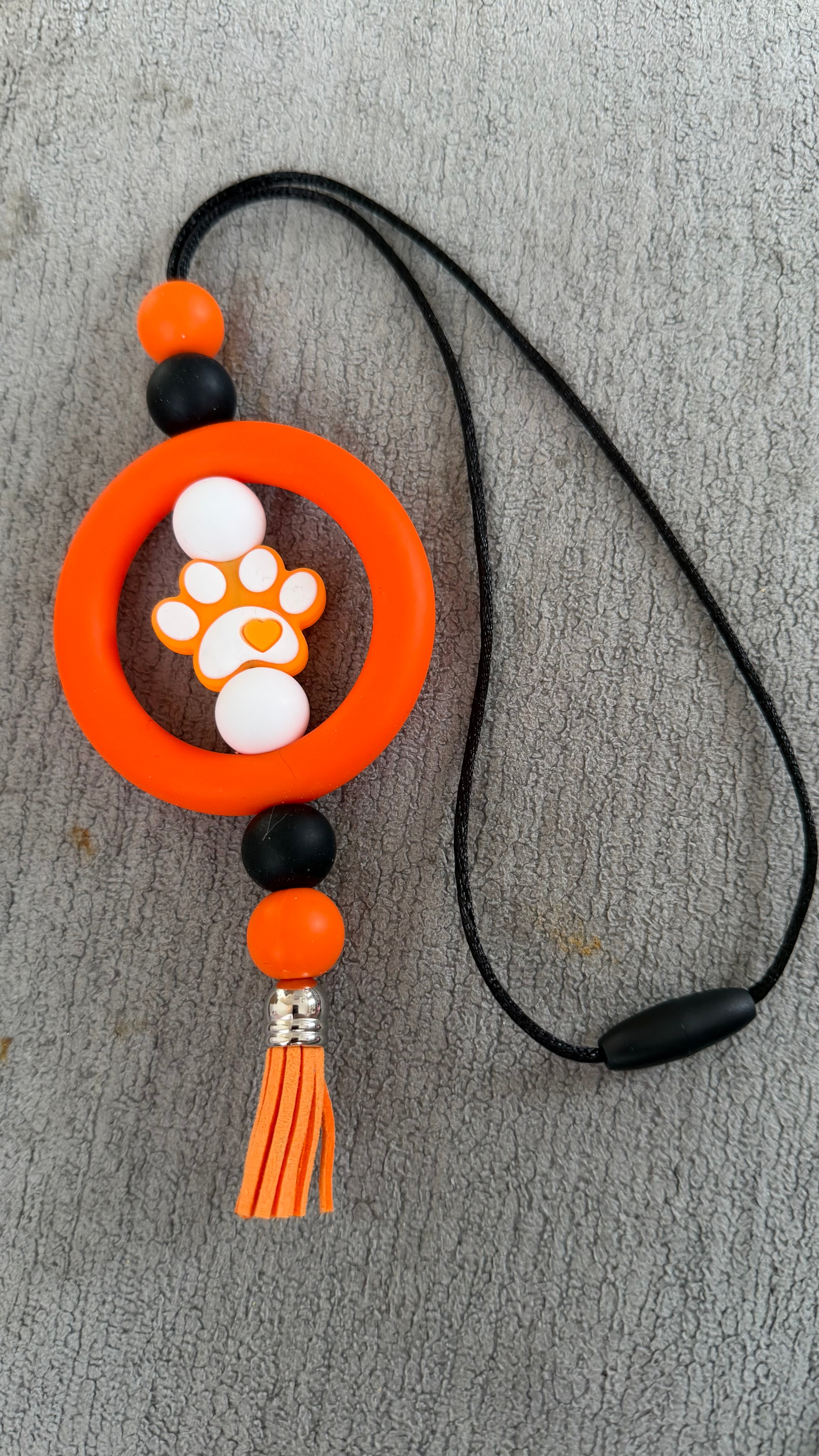 Paw print car charm