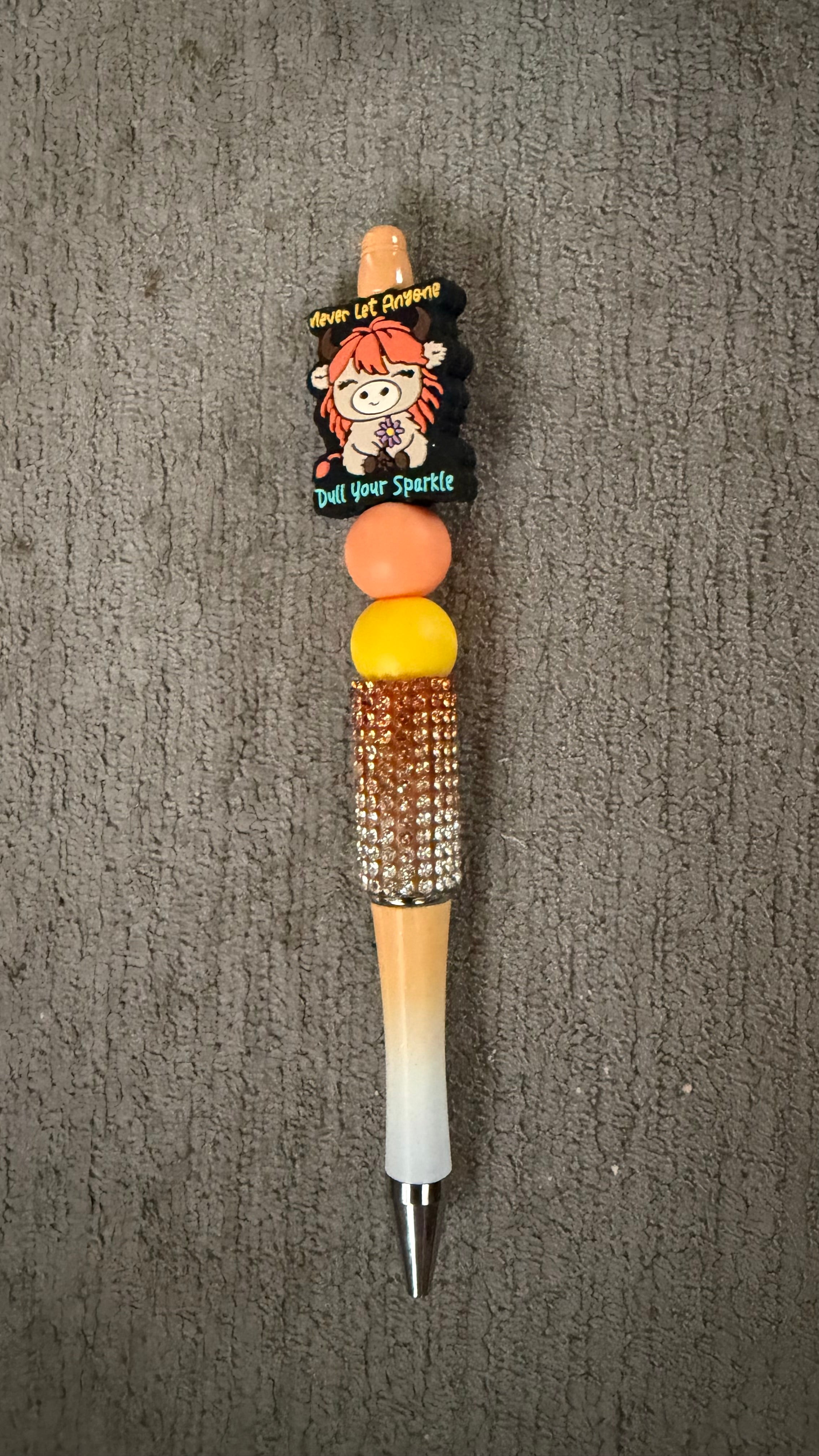 Never let anyone dull your spirit rhinestone pen