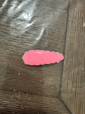 Dark pink scalloped snap clip