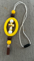 Sunflower cross car charm