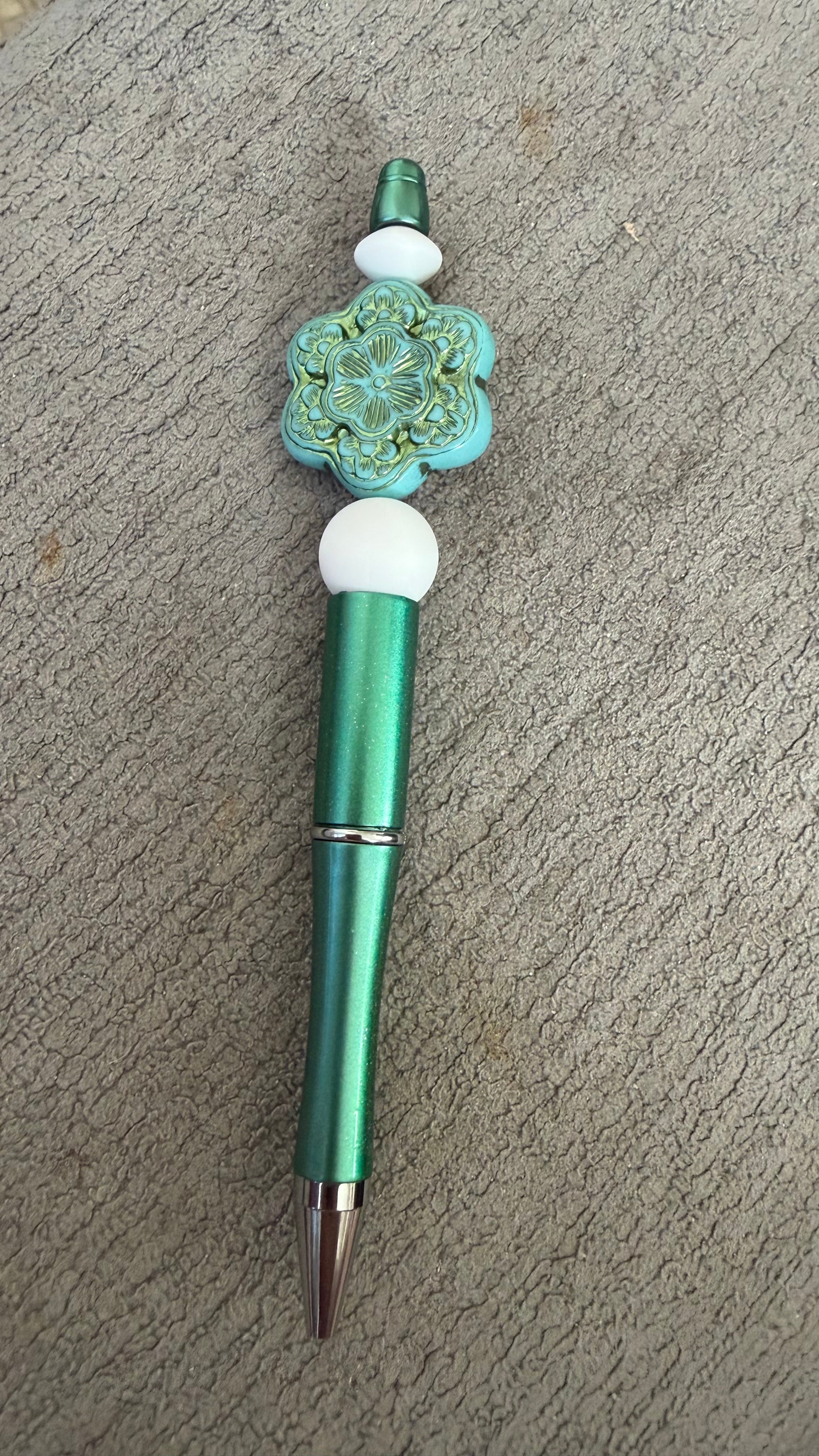 Green flower pen