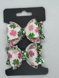Pink and green shamrock piggy set