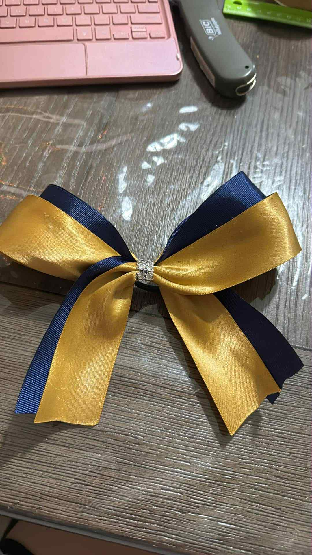 Custom 2 color cheer bow