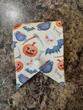 Pumpkin and bats book mark