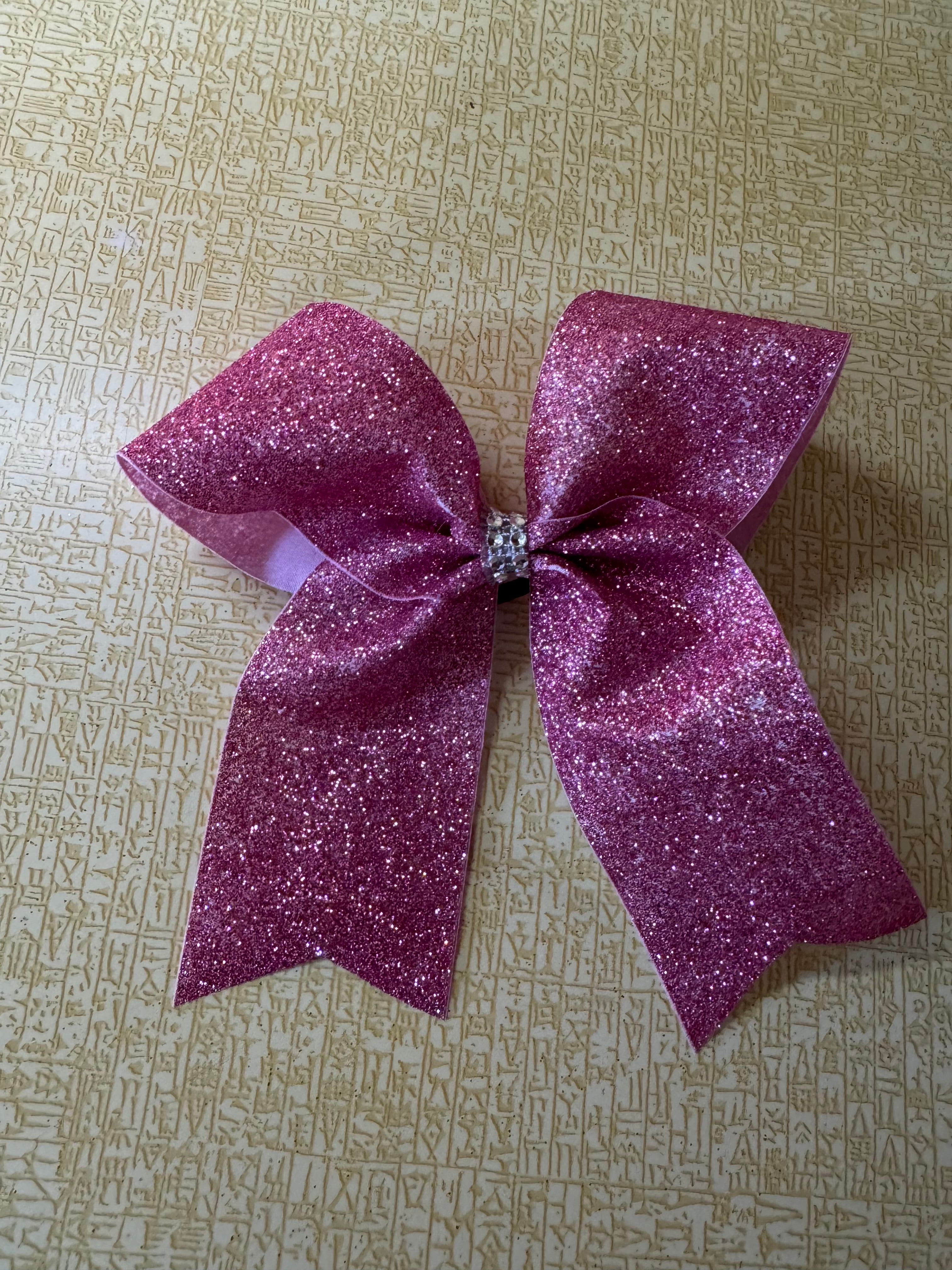 Pink cheer bow