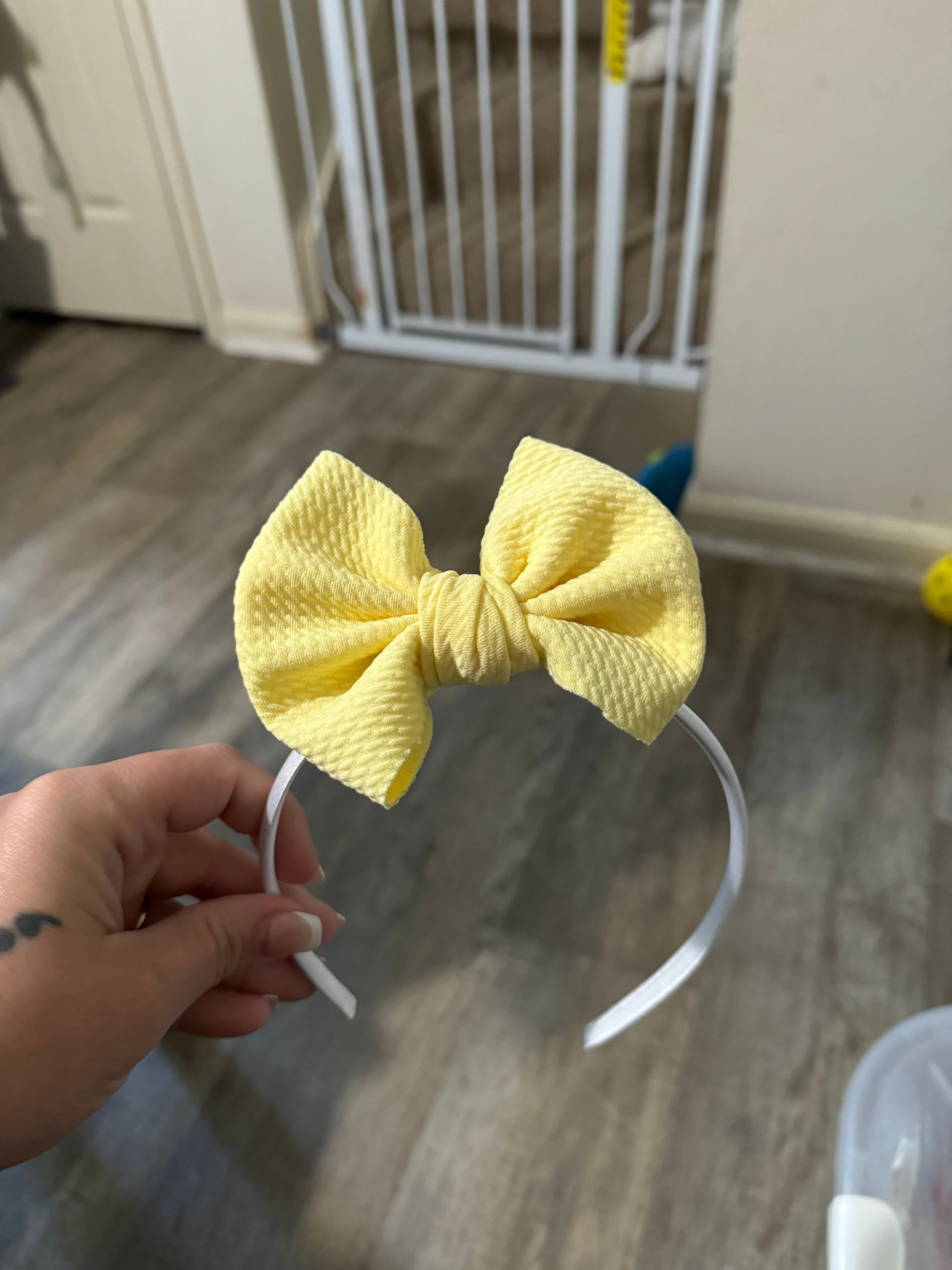 Yellow hard headband