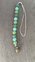 Green gradient pacifier clip