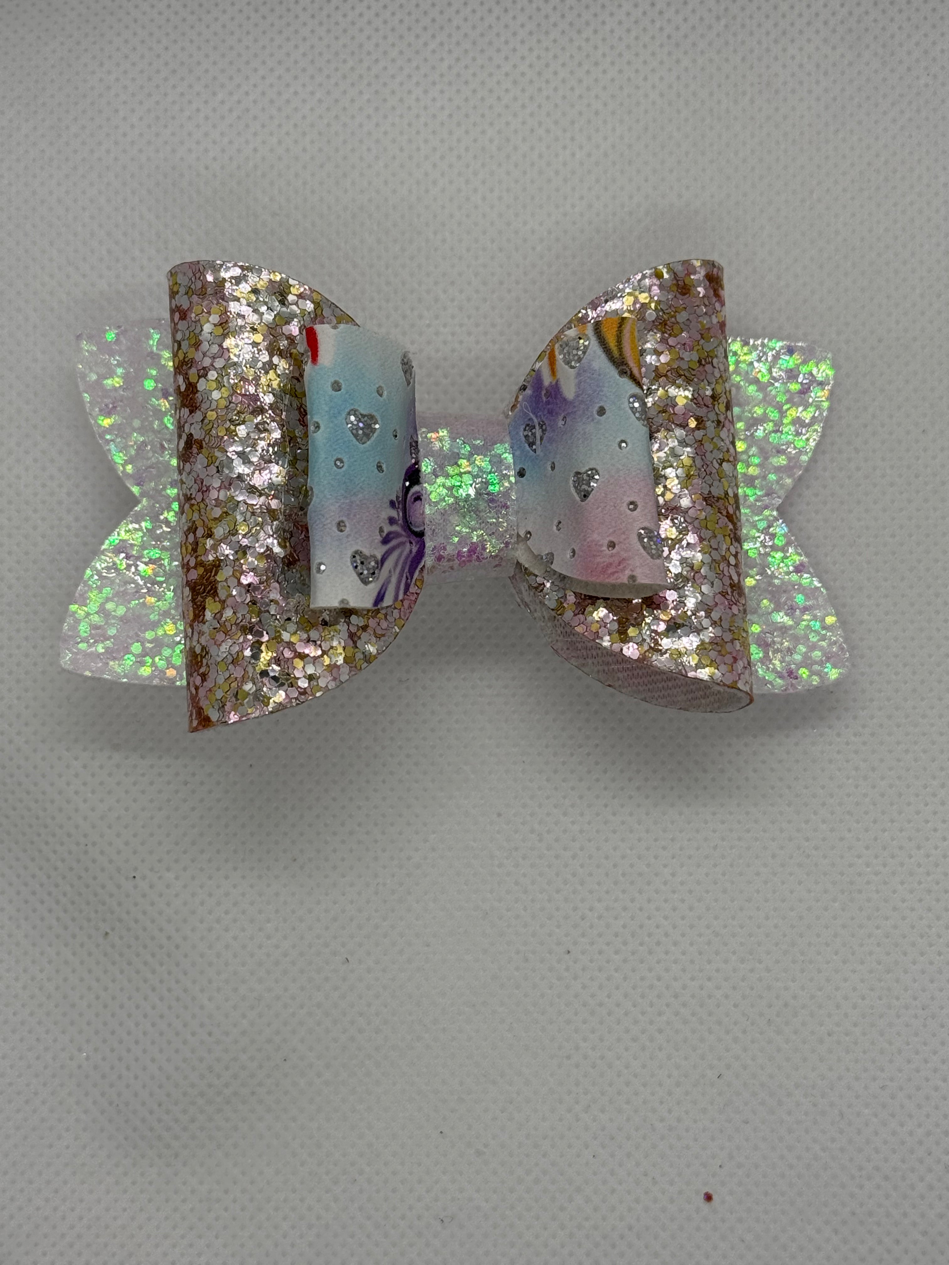 Unicorn straw topper bow