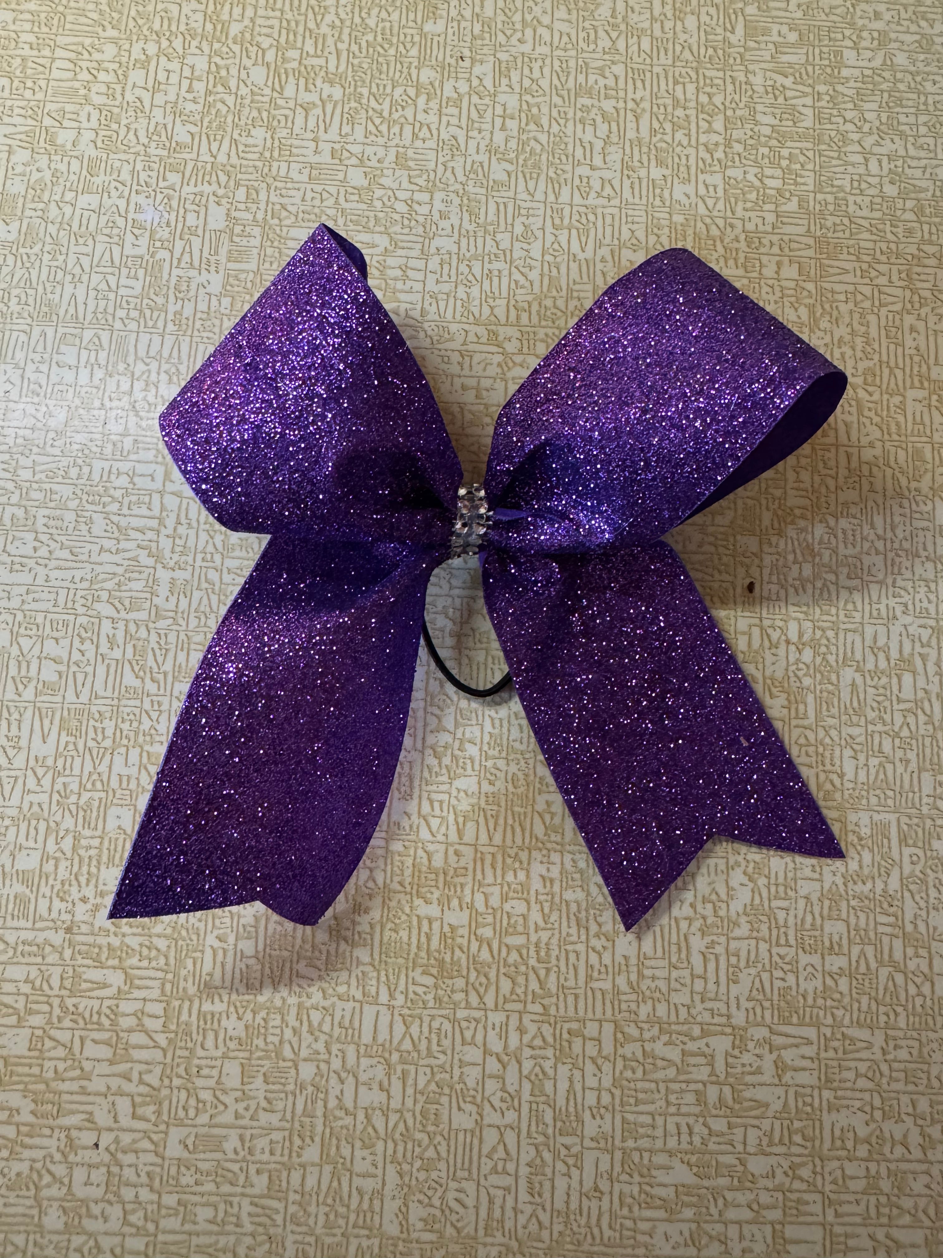 Purple cheer bow