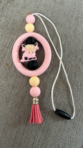 Pink Moomoo car charm