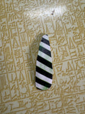 Black and white striped snap clip