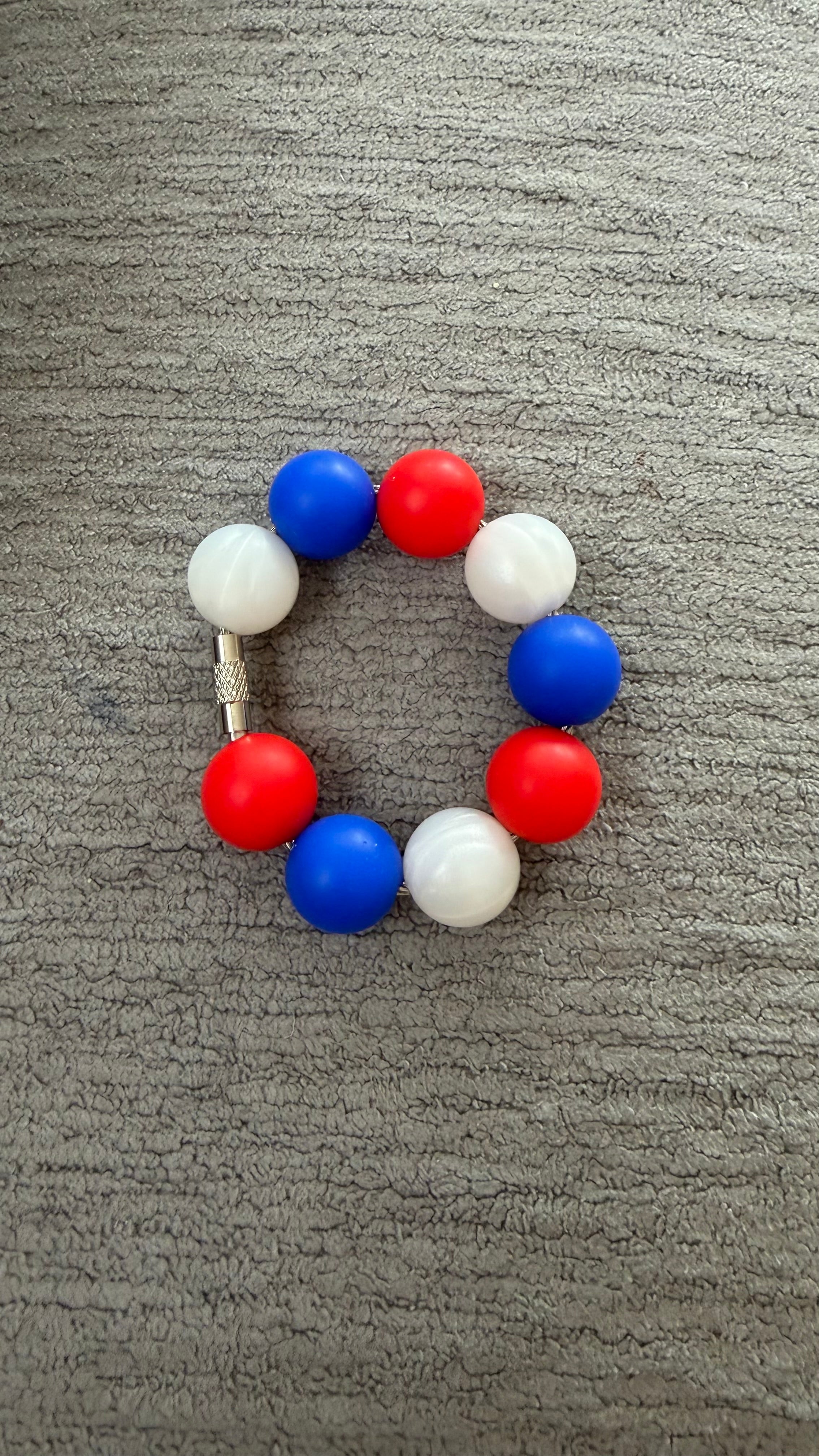 Red white and blue cup charm