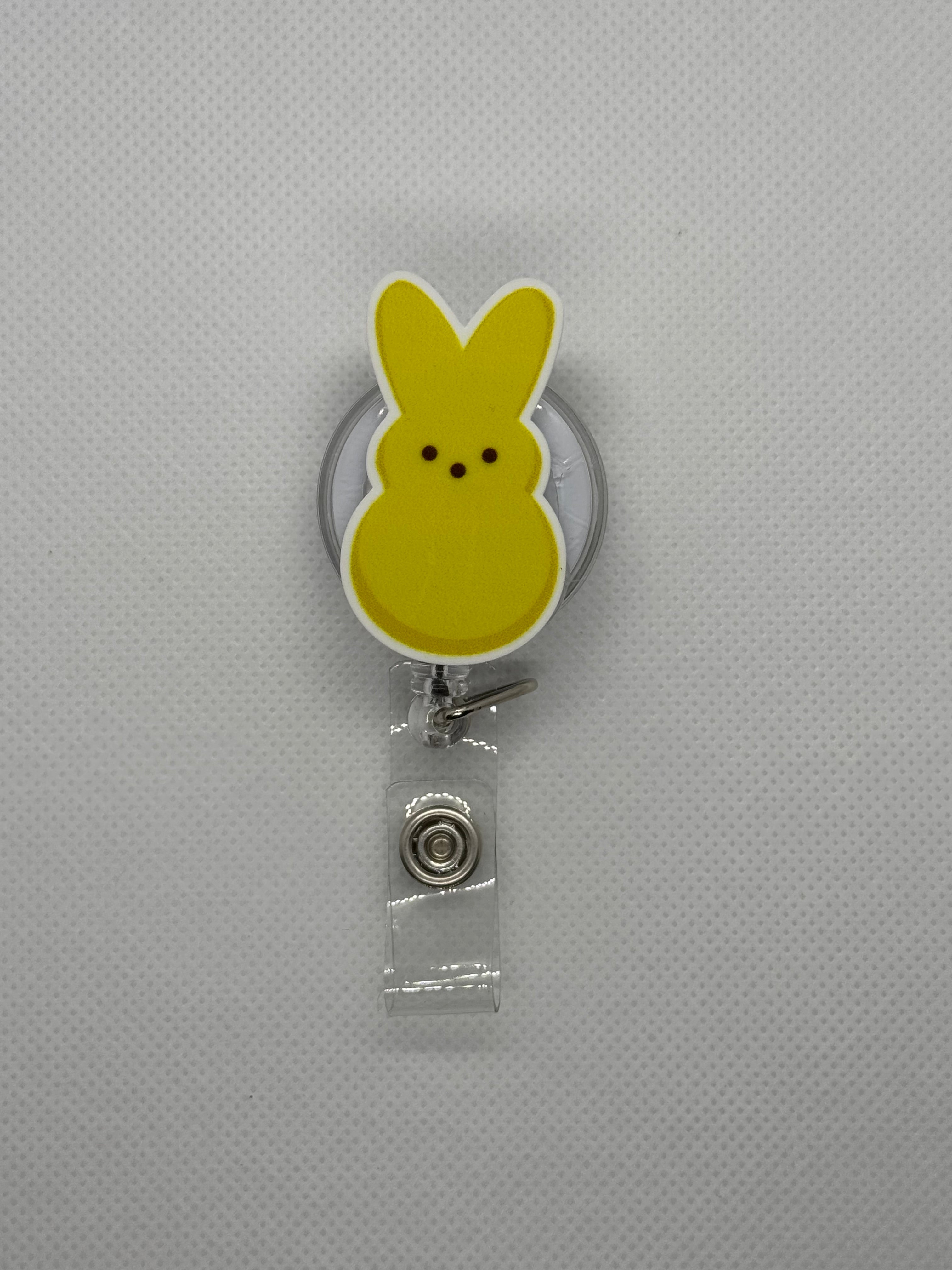 Yellow peep badge reel