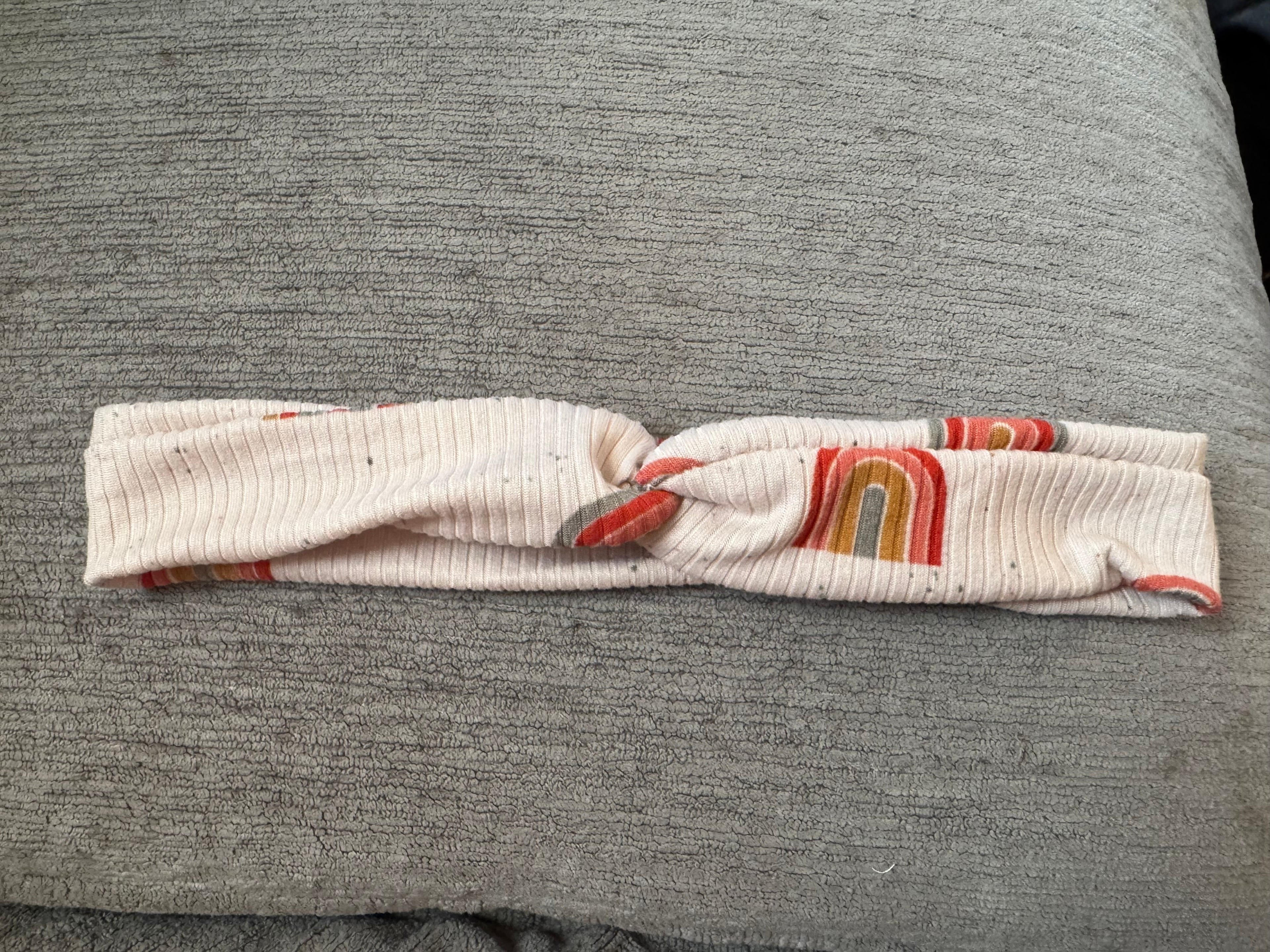 Thin rainbow twisted headband adult/teen