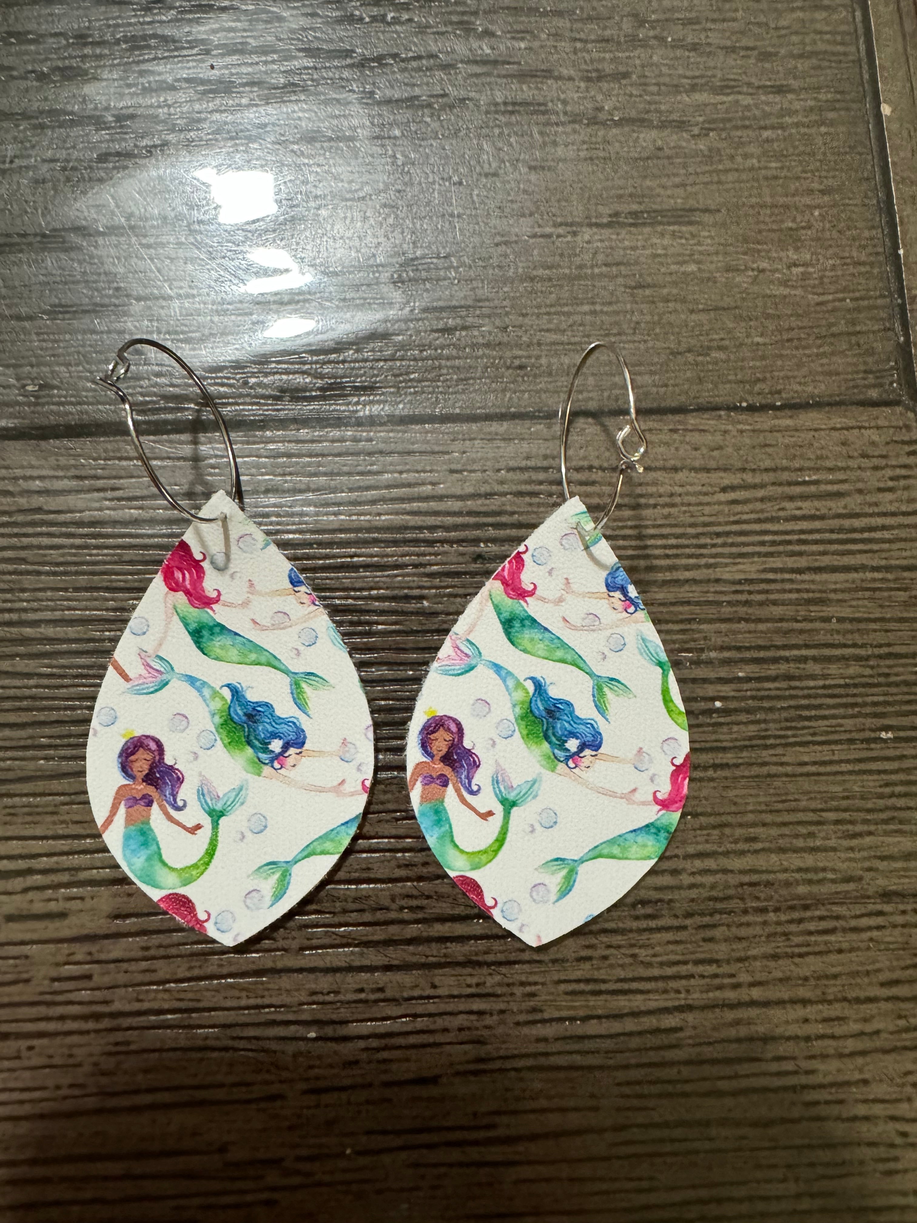 Mermaid hoop earrings