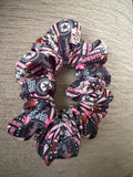 Football pink star scrunchie