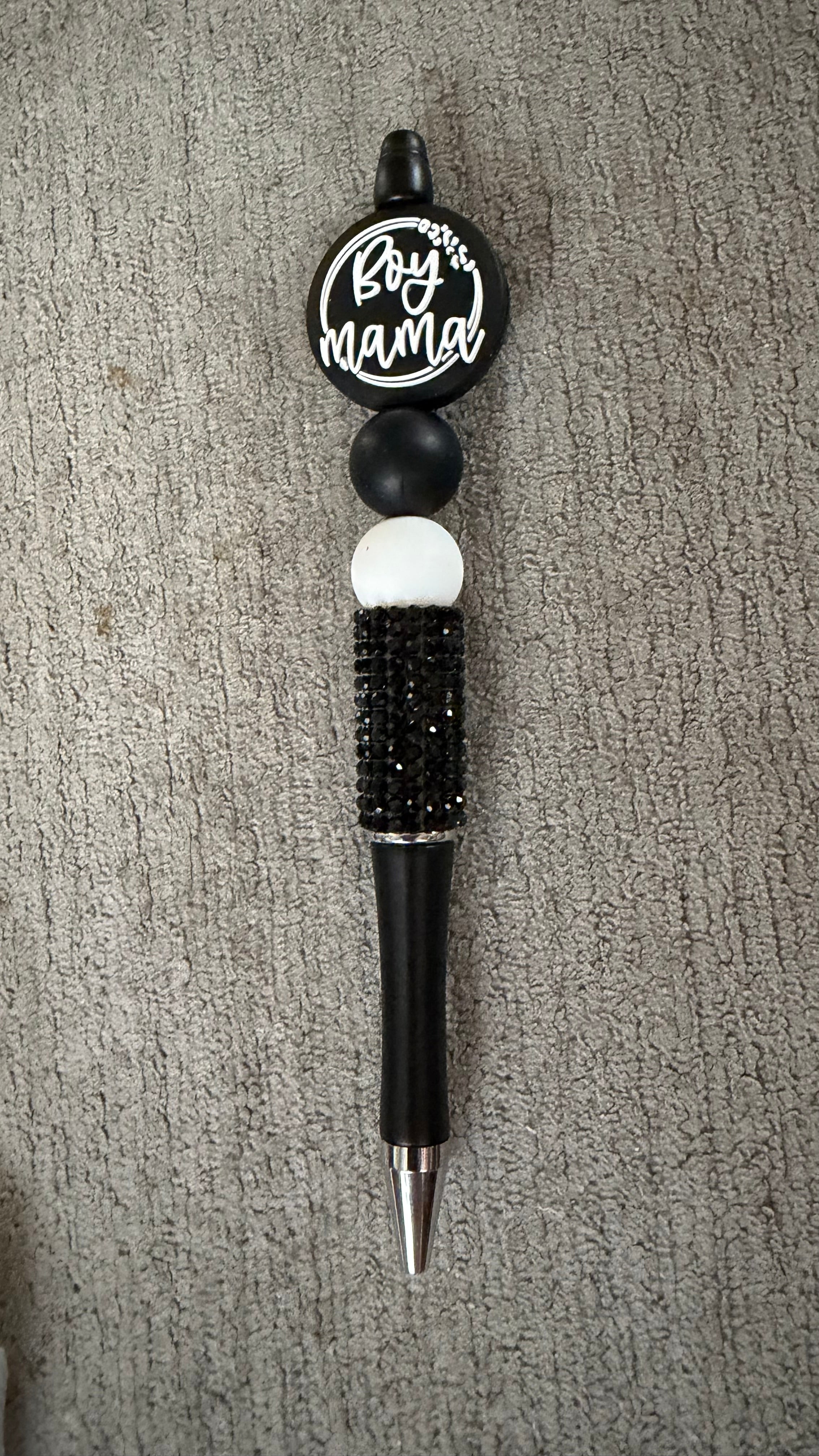 Boy mama rhinestone pen
