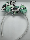 Teal cow hard headband