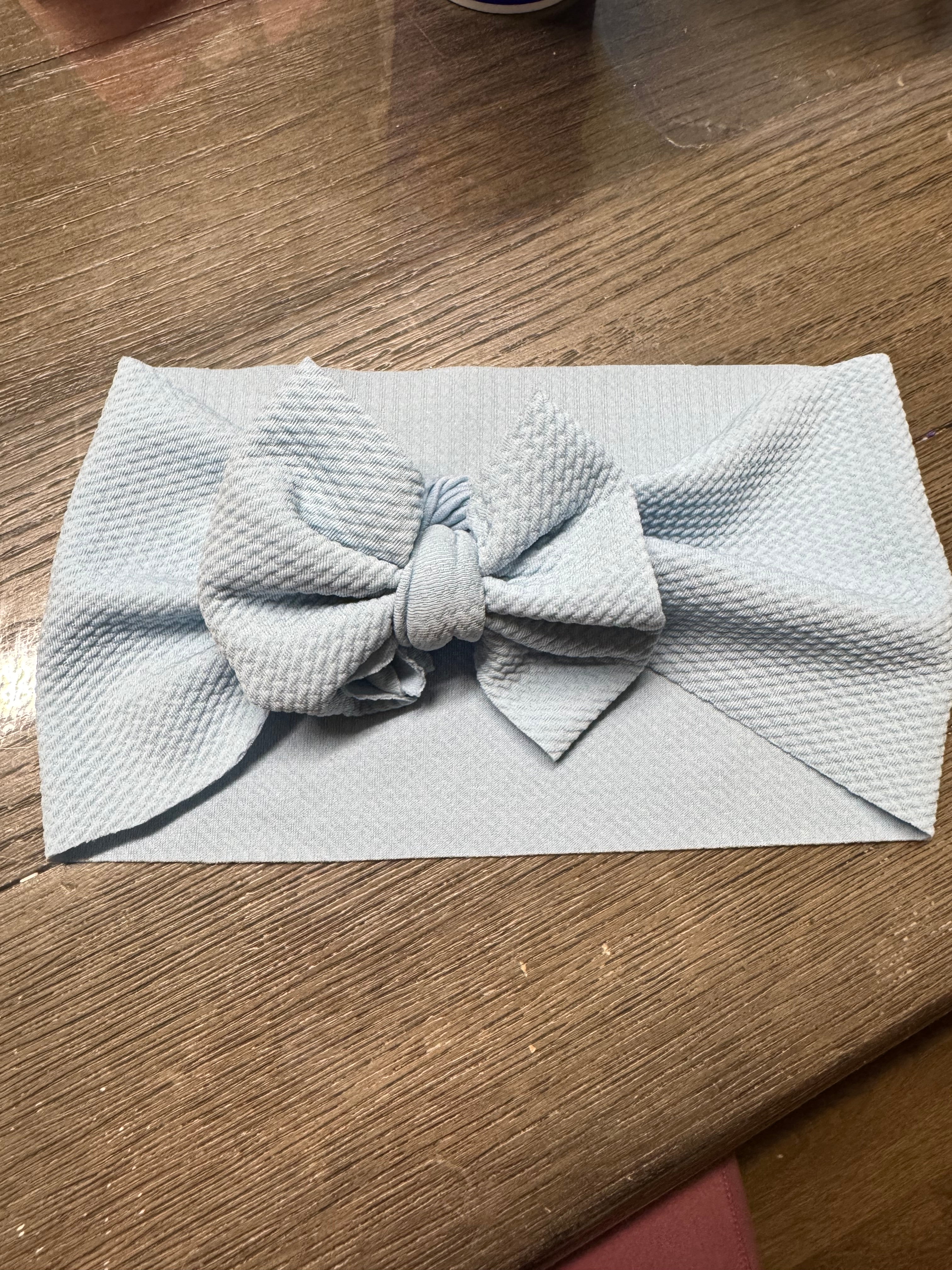 Baby blue head wrap child