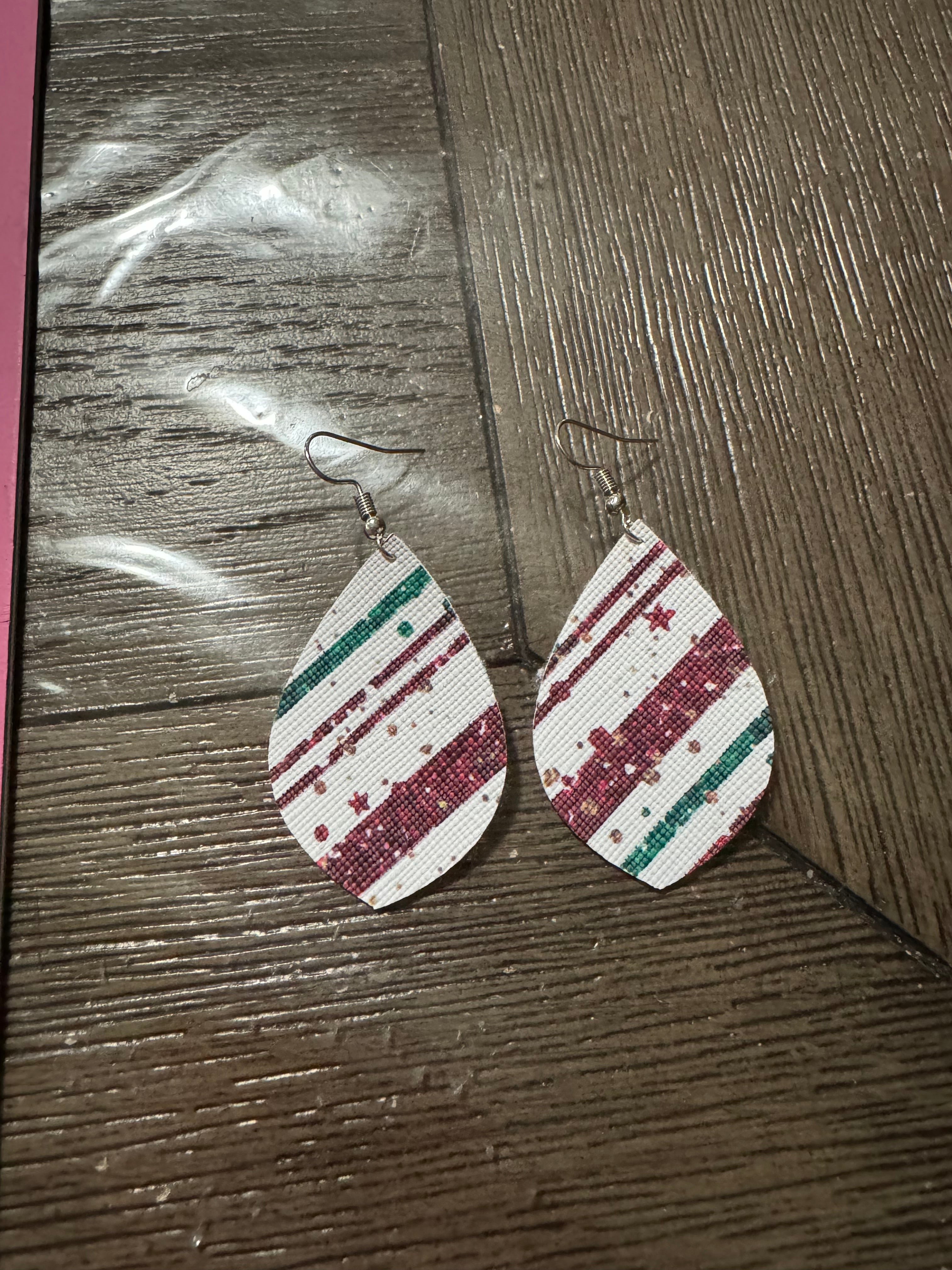 Christmas stripes dangles