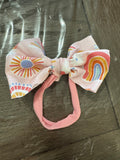 Sunny rainbow fabric headband