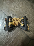 Cheetah straw topper bow