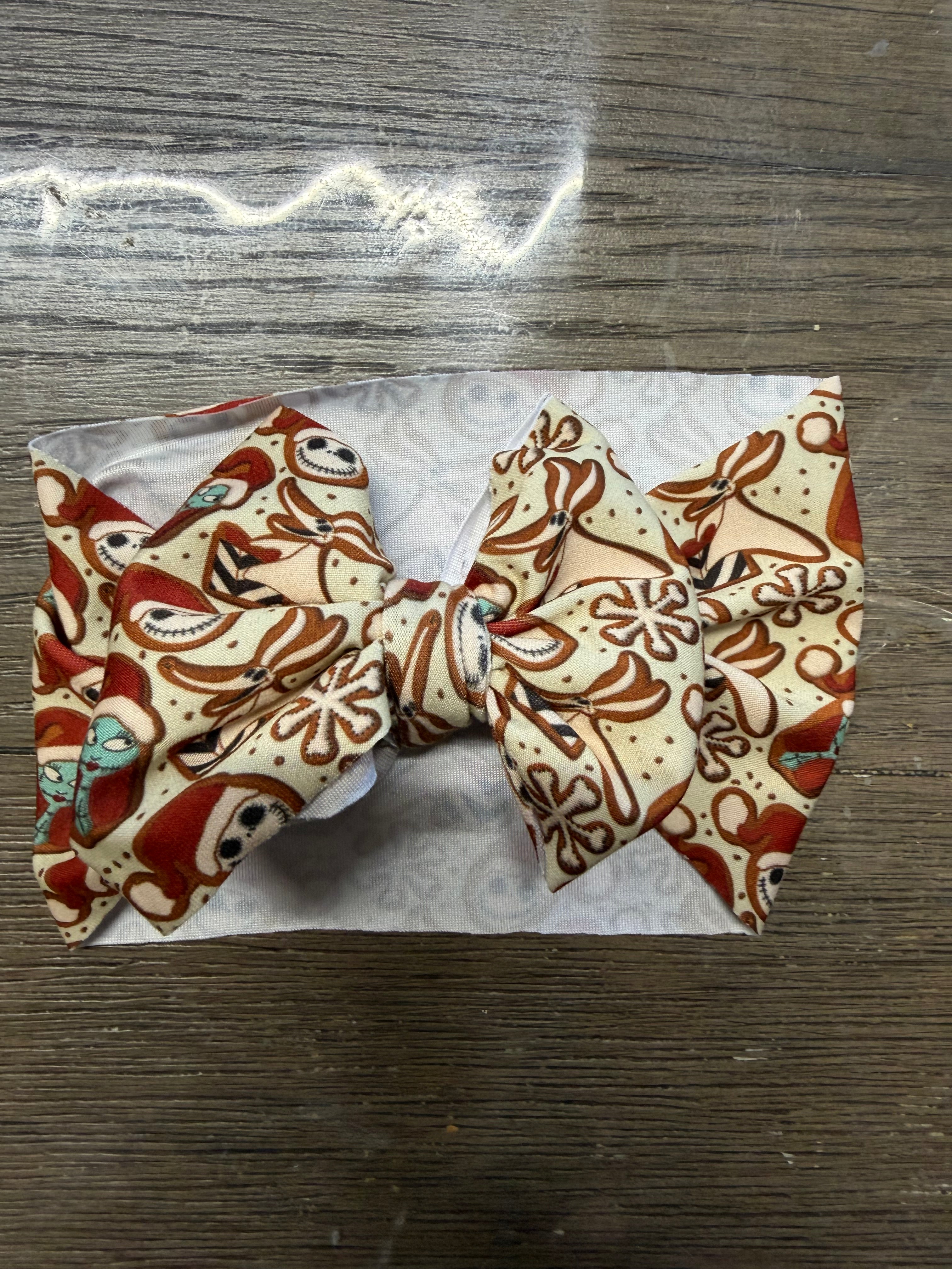 Nightmare Christmas cookie head wrap 6-12 months