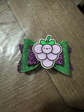 Grape straw topper bow