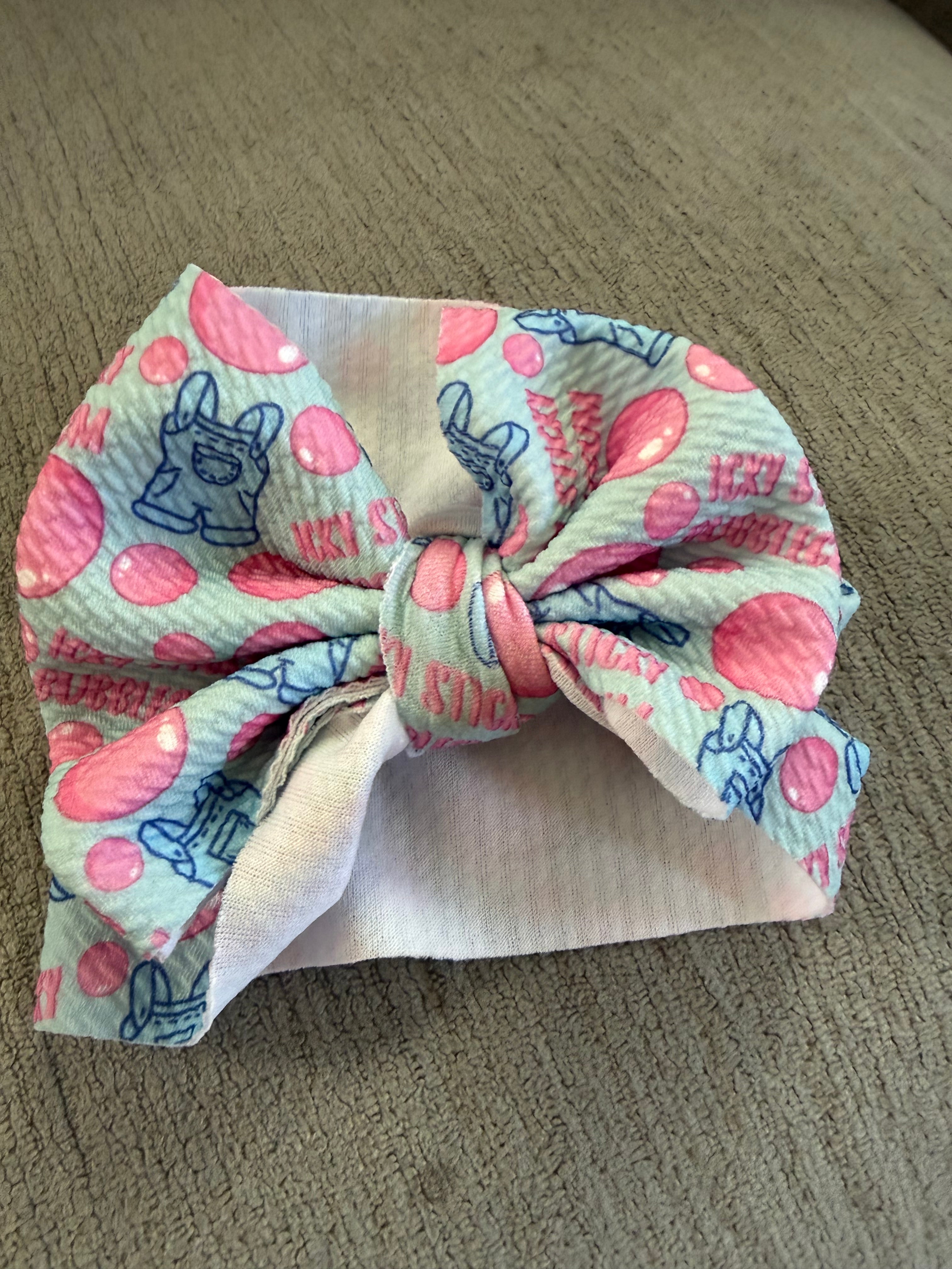 Bubble gum head wrap 6-12 months
