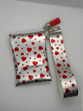 Heart wristlet card wallet set