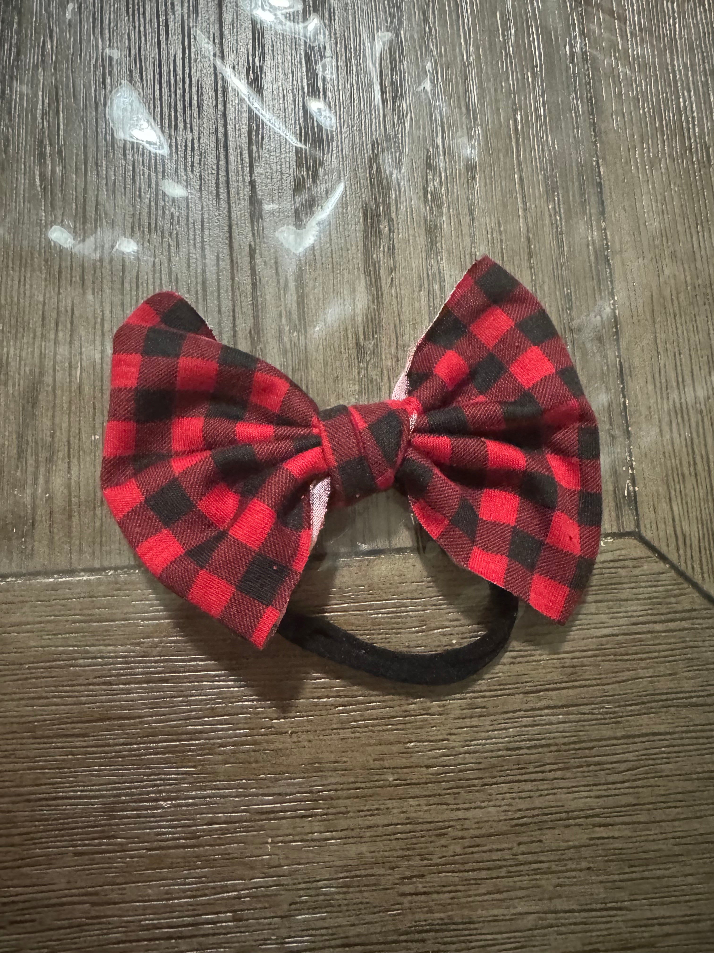 Buffalo plaid headband