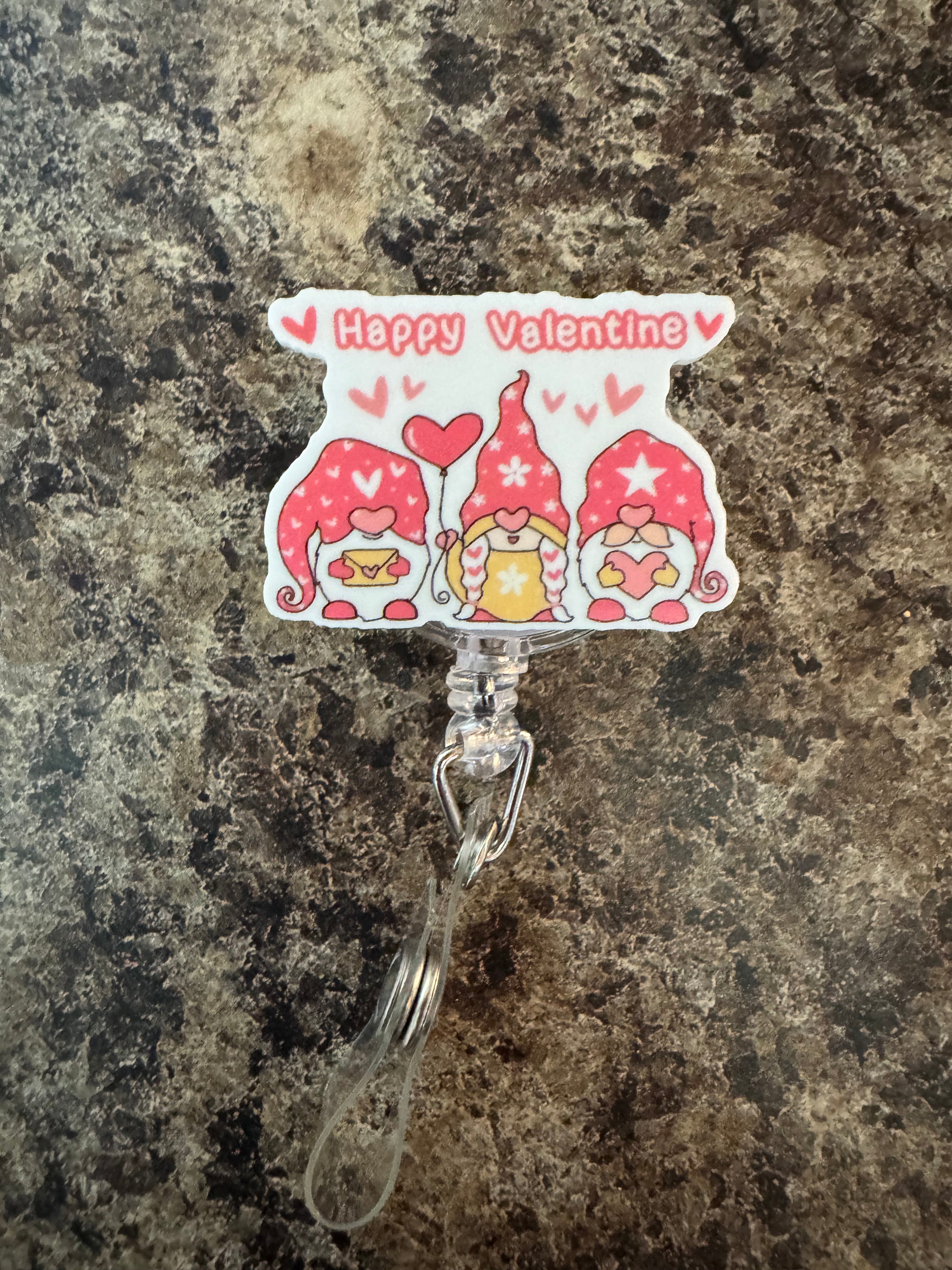Happy Valentine’s Day gnome badge reel
