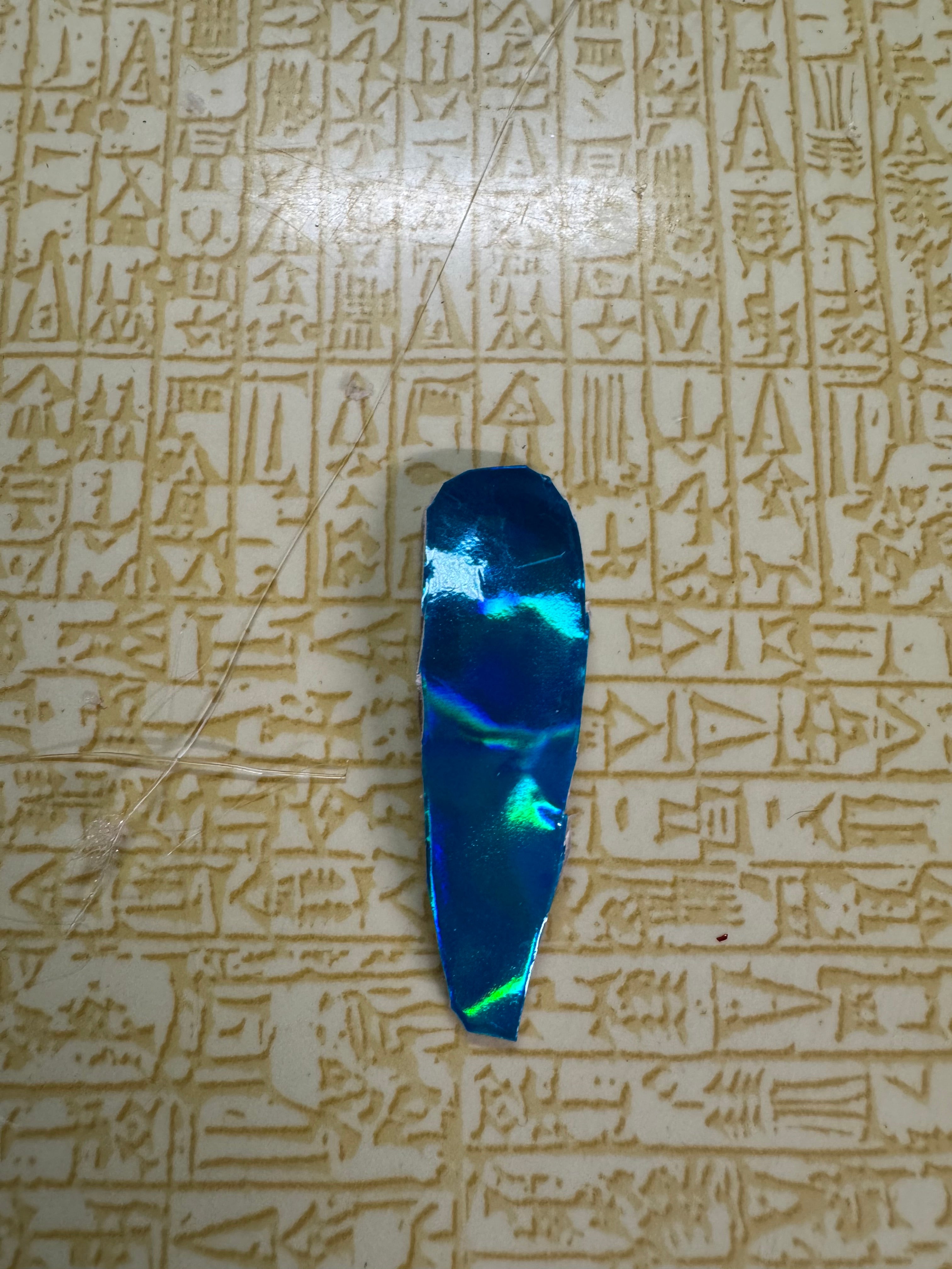 Blue holographic snap clip