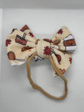 Fall coffee fabric headband