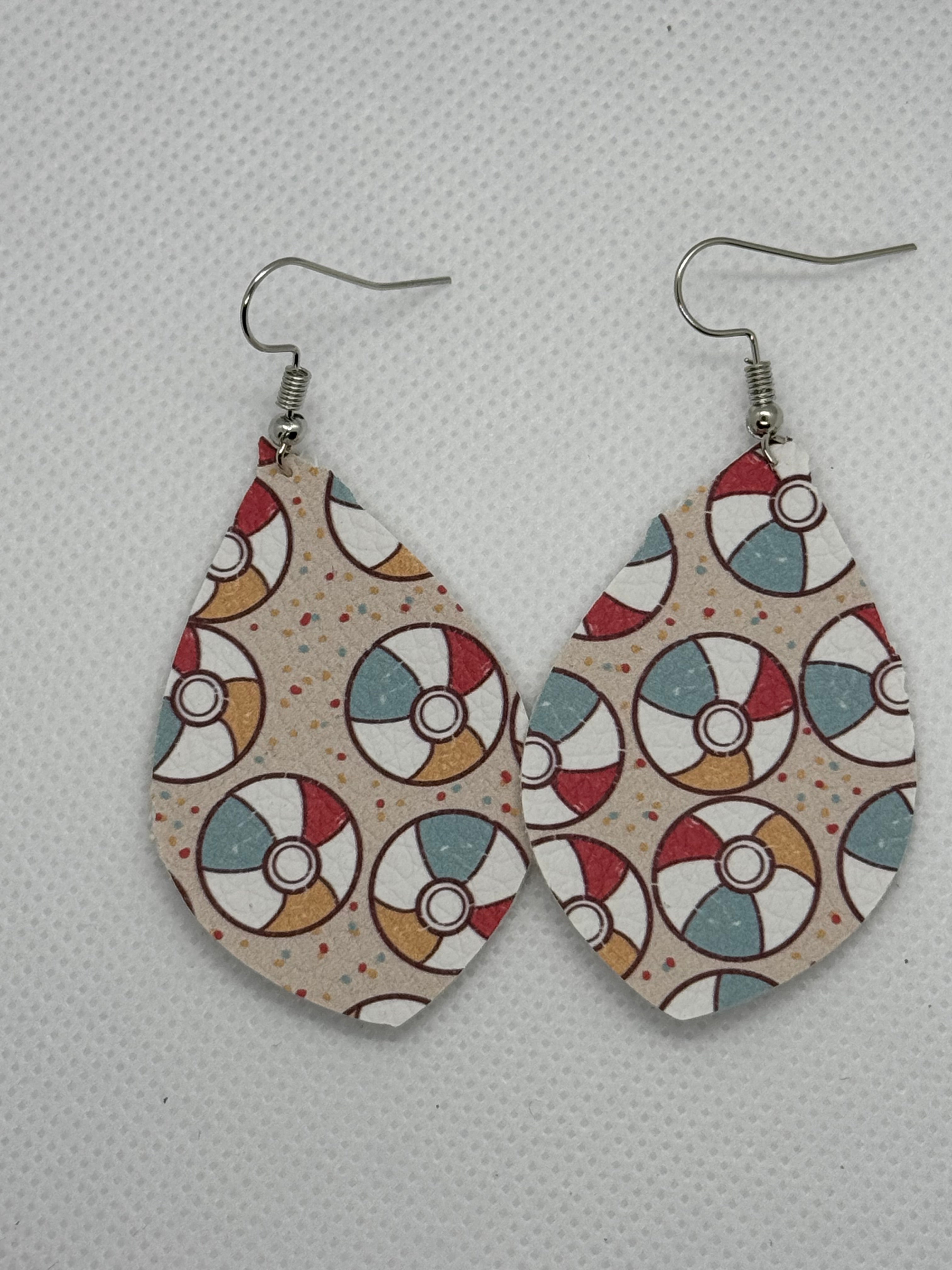 Beach ball earrings