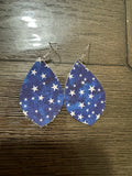 Blue star earrings