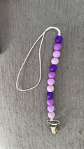 Purple gradient pacifier clip