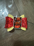 Red sparkle bow clip