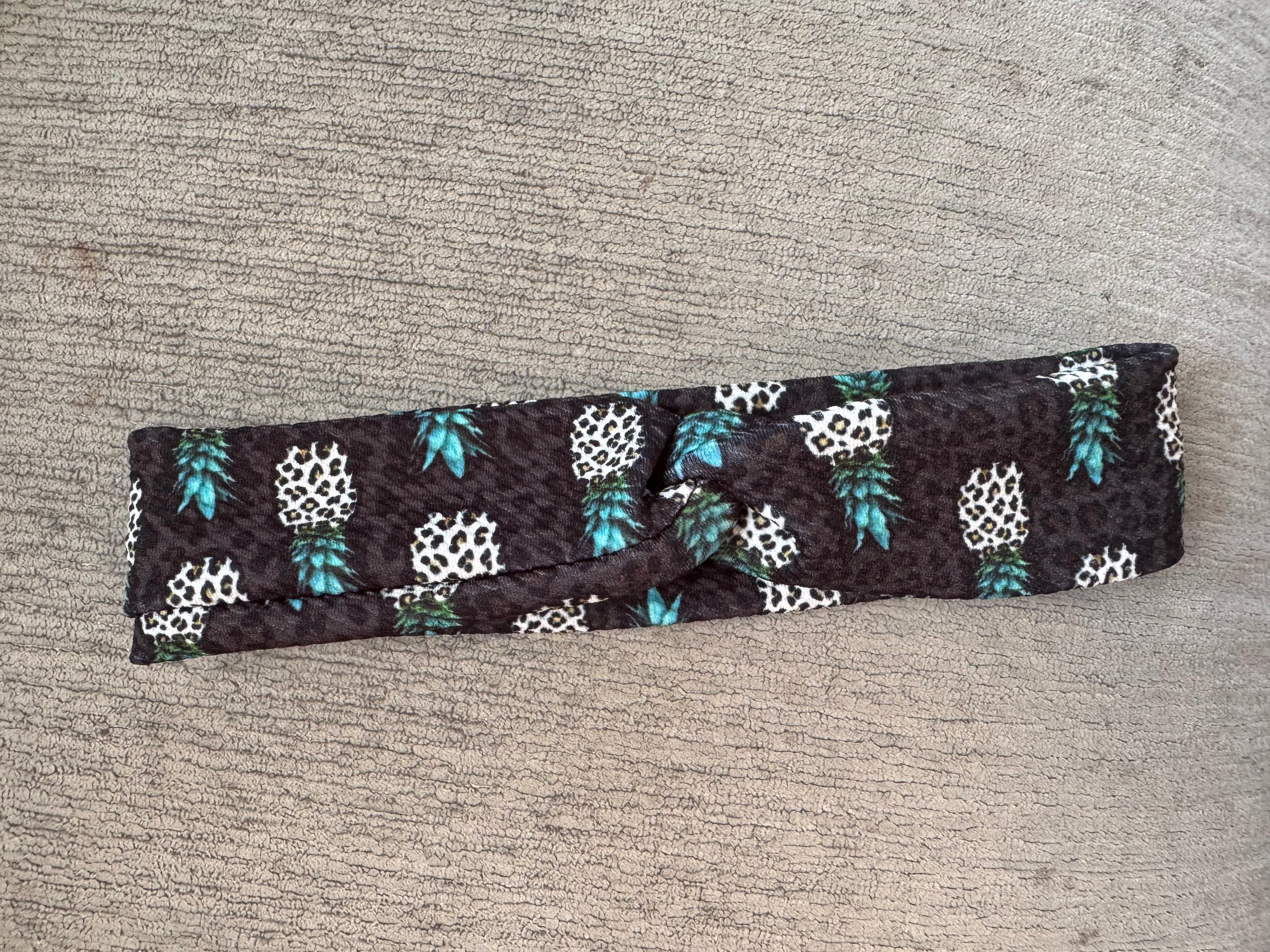 Pineapple twisted headband adult/teen
