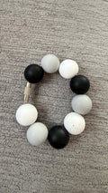 Black white and grey cup charm