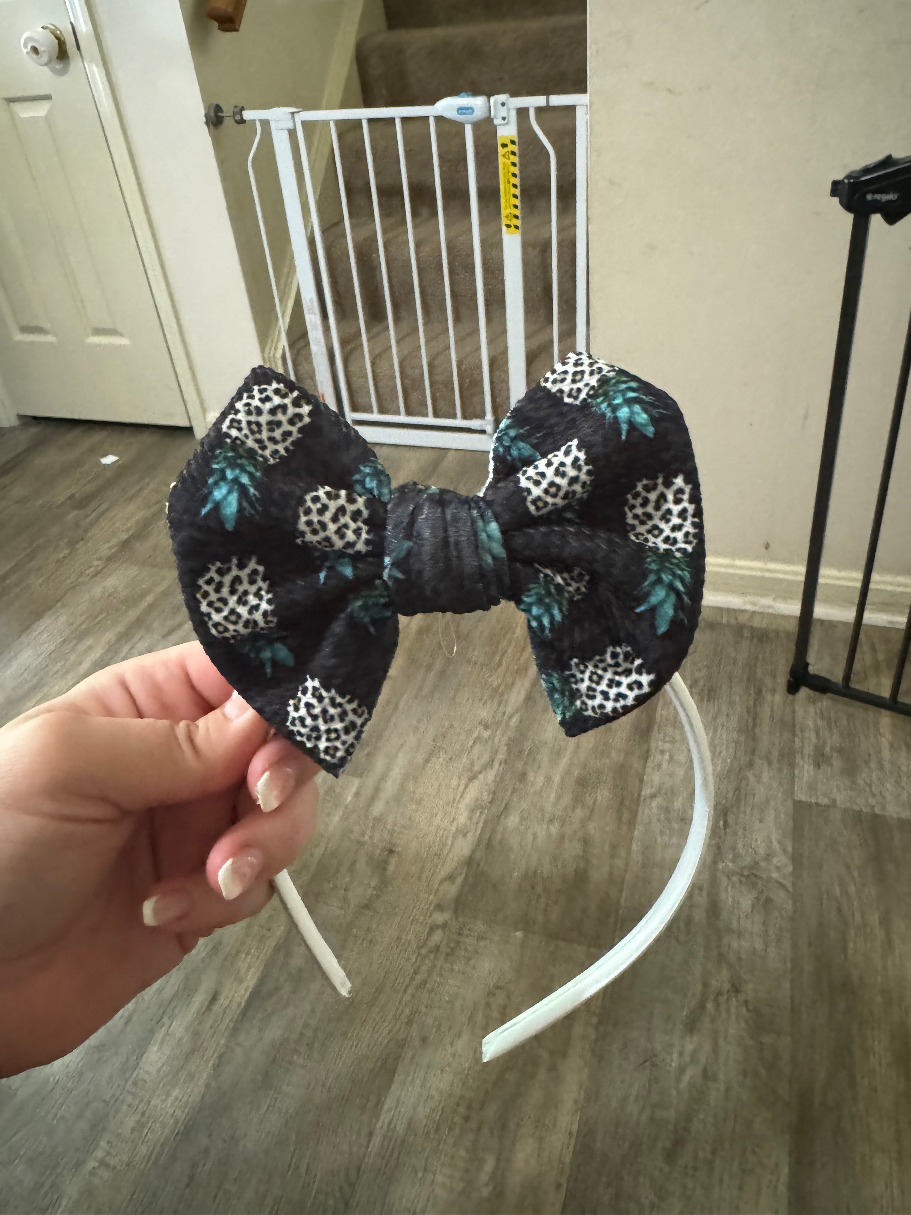 Cheetah pineapple hard headband