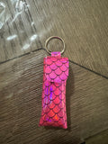 Dark pink mermaid chapstick holder