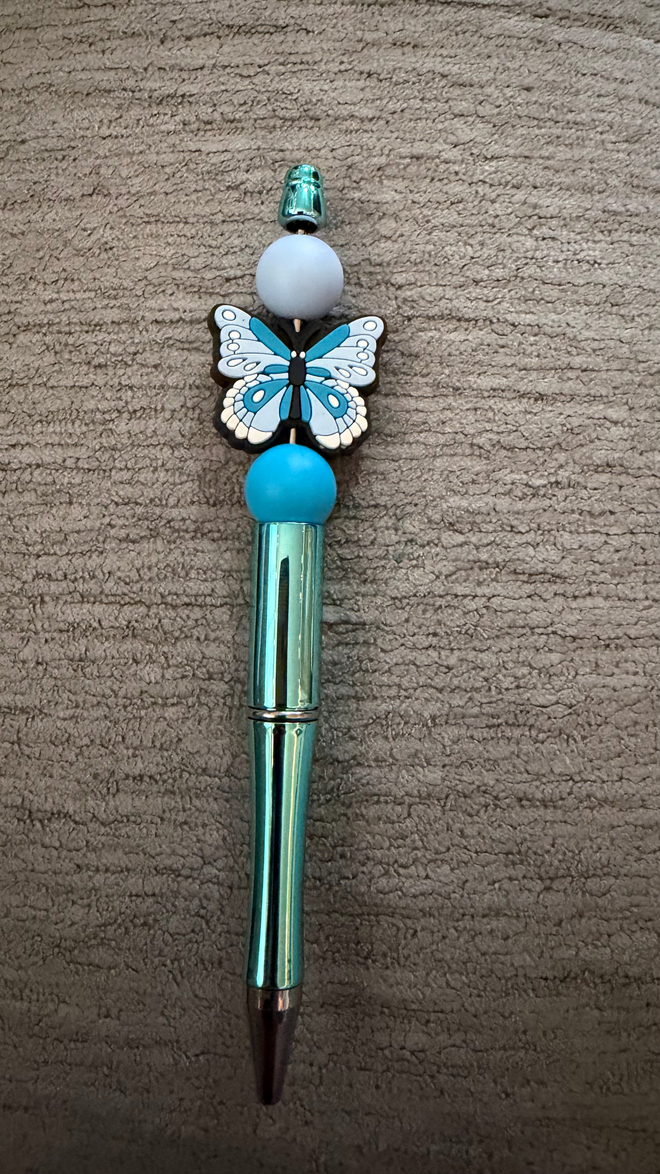 Blue butterfly pen