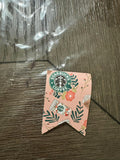 Pink floral bookmark