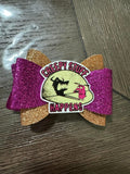 Purple dog bow clip