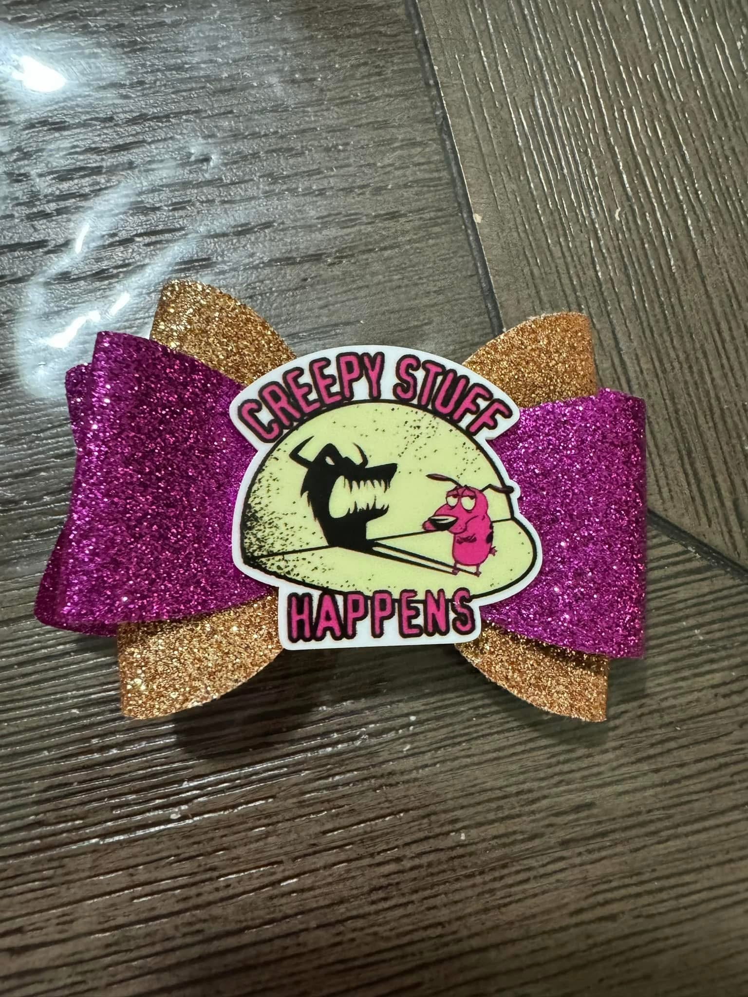 Purple dog bow clip